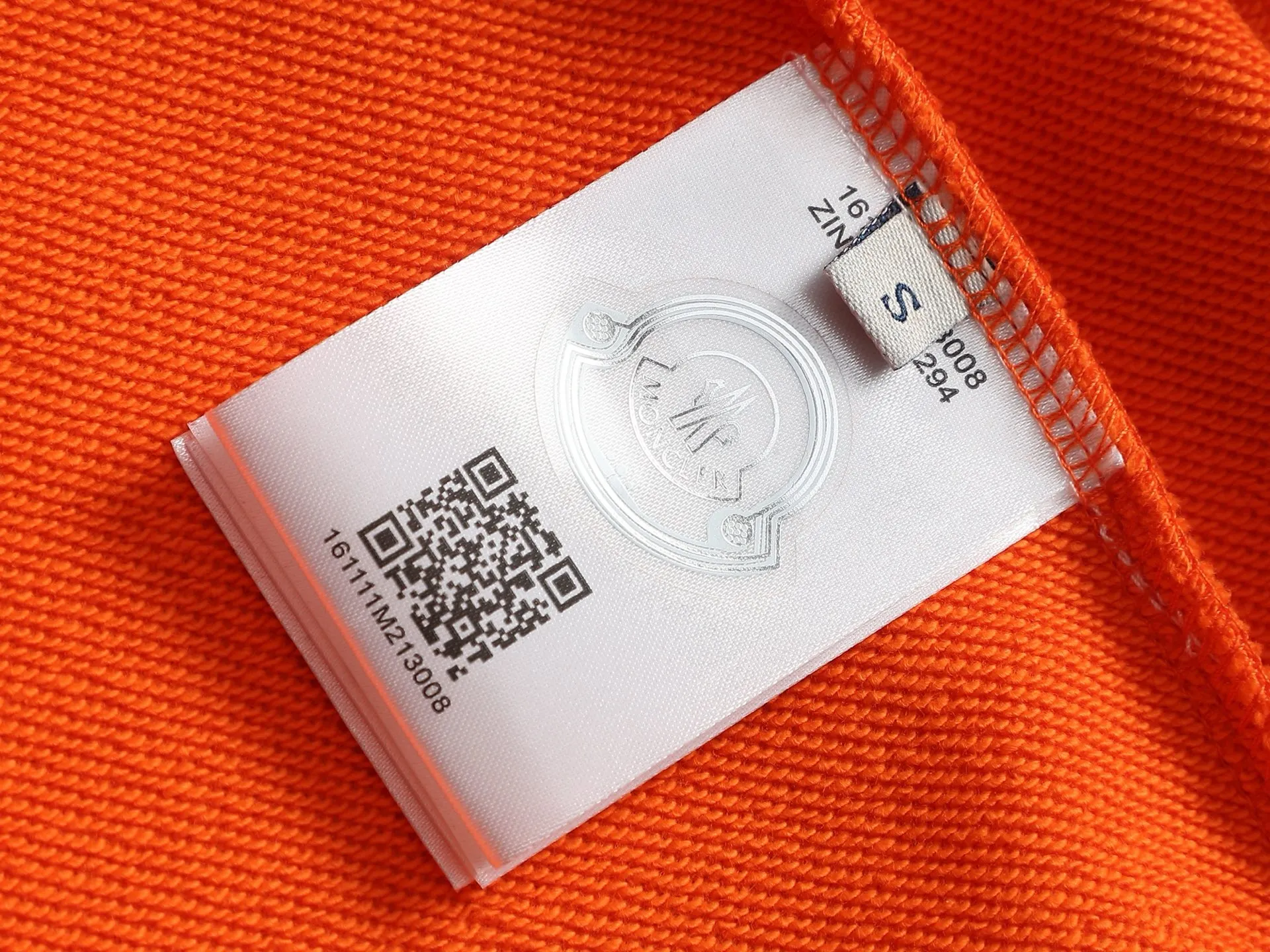 MONCLERClassiclogo Logo ， Retro Same Style 380 Versatile : Black Orange Size：XS S M L